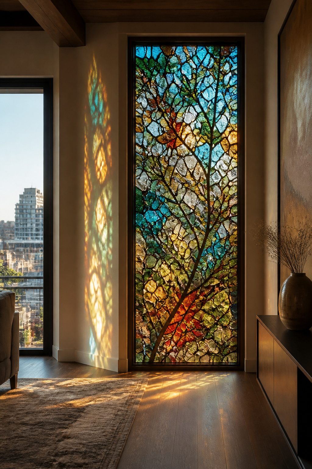 Beautiful Stained Glass Windows: 14 Sites That Changed Light Forever 13 Colorful stained glass panel created using the broken jewel technique.