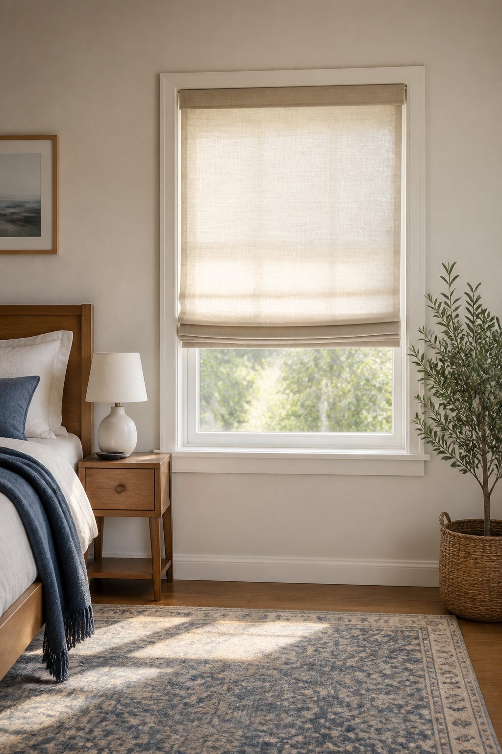 DIY Cordless Roman Shades: How to Make Them in 2026 6 A mini blind headrail positioned for installation inside a window frame.