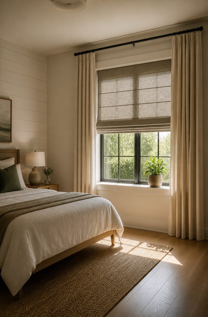 How to Make DIY Roman Shades: 3 Methods Plus Fabric Guide 9 Mounting brackets and board for hanging a Roman shade.