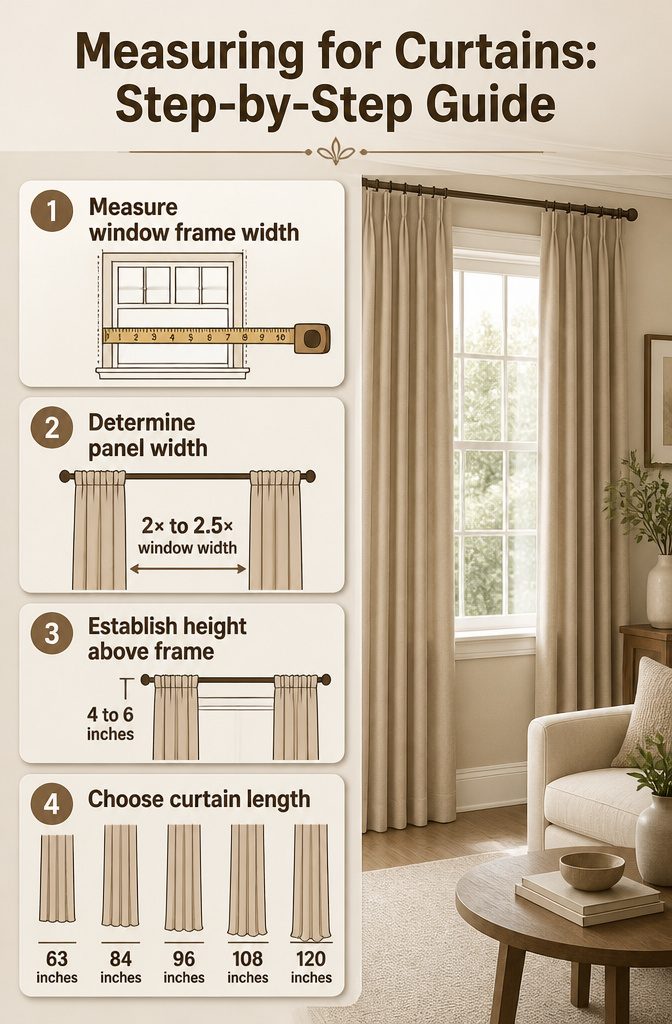 Information image titled 'Measuring for Curtains: Step-by-Step Guide'.