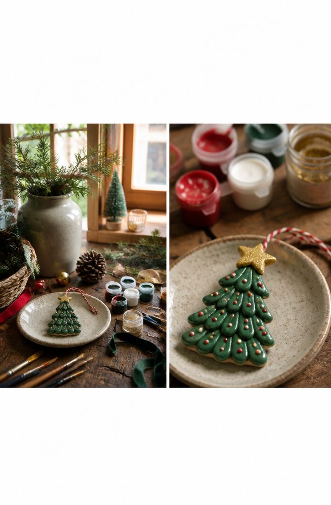How to Make Polymer Clay Christmas Ornaments: 6 Steps 6 Cooled polymer clay ornaments ready for painting on a table.