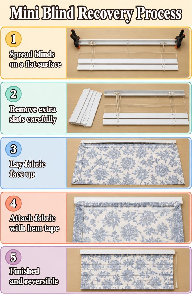 Instructions detailing the mini blind recovery process.