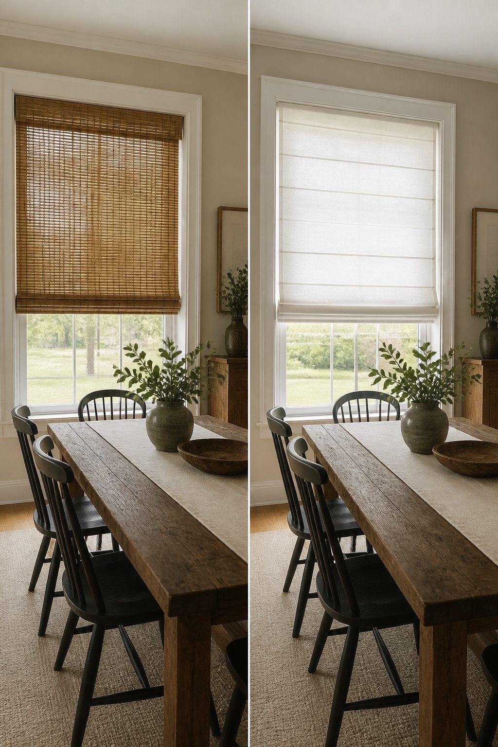 Rustic Window Treatments: 10 Ideas for Style and Function 13 Comparison of traditional and modern farmhouse window treatments.