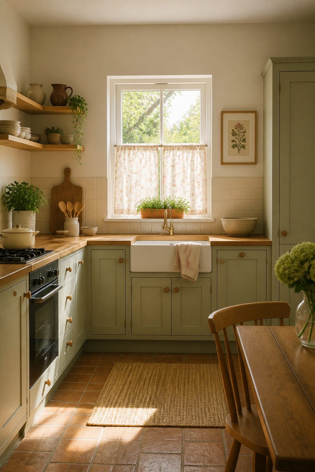 10 Small Window Ideas for 2026: Shades, Shutters & Curtains 8 Small window with café curtains covering the lower half.