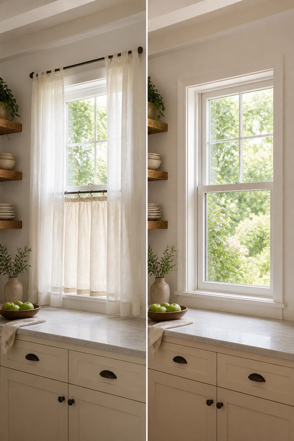 10 Small Window Ideas for 2026: Shades, Shutters & Curtains 11 Small window with sheer treatments for diffused light.