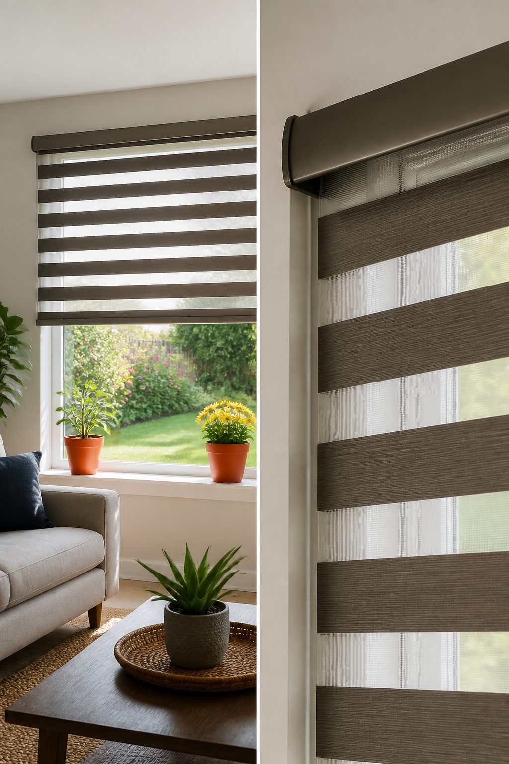 Illustration showing outside, frame, and inside mount options for blinds.